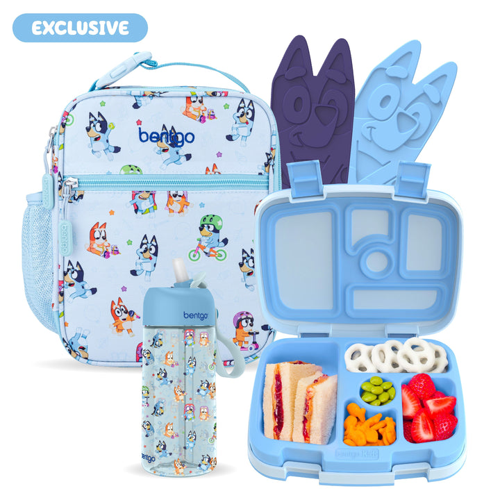 Bentgo + Bluey Kids Prints 5-Piece Lunch Box Set A9