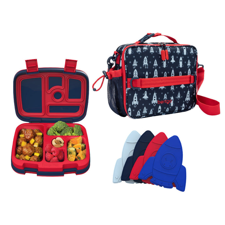 Bentgo Kids Prints Lunch Box, Lunch Bag, & Ice Packs B7