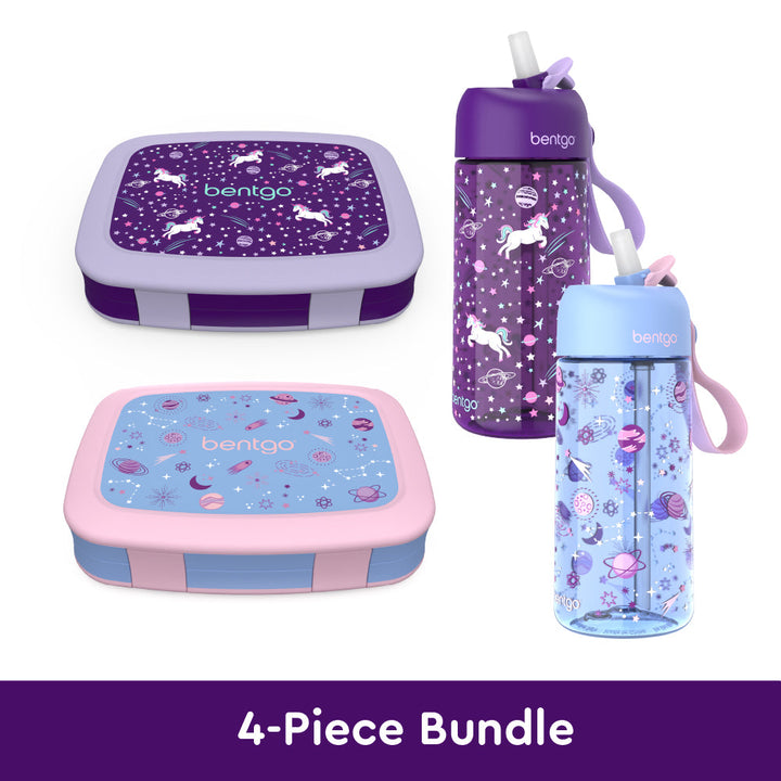 Bentgo Kids Prints Lunch Boxes & Water Bottles K3