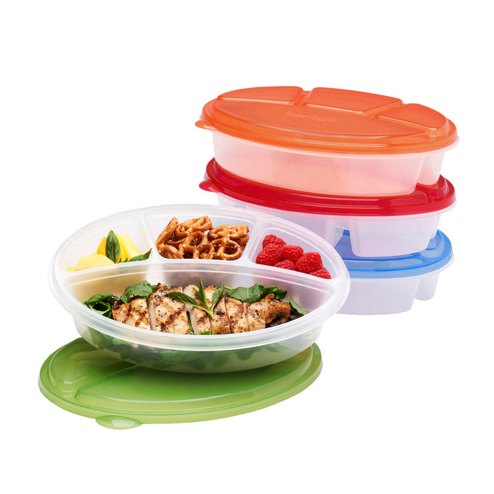 Bentgo Easyboxes 4-Compartment Oval Containers 8-Piece Set E4