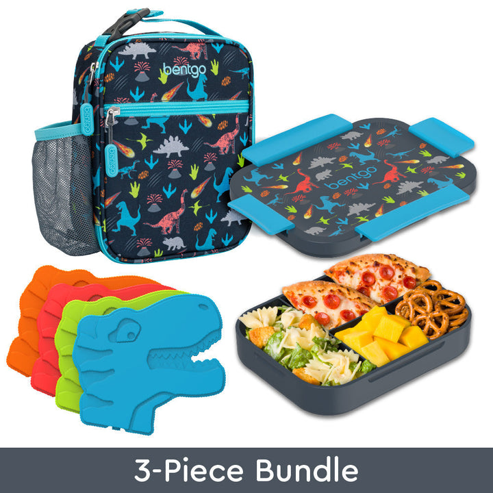Bentgo Kids Snap & Go Lunch Box, Insulated Lunch Tote, & Ice Packs J7